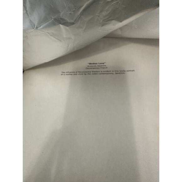 Vintage Gold Framed A.Fenti Pini Print signed Portrait Of Mother & Child Marked - Picture 11 of 13